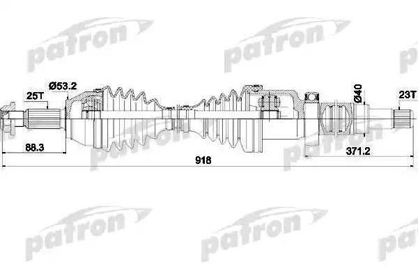 Полуось PATRON PDS0451