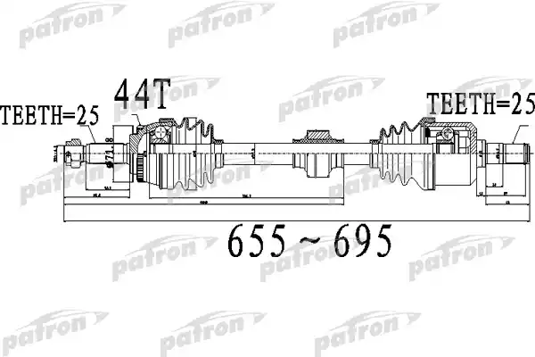 PDS0488 PATRON Полуось