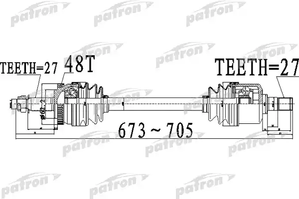 PDS0510 PATRON Полуось