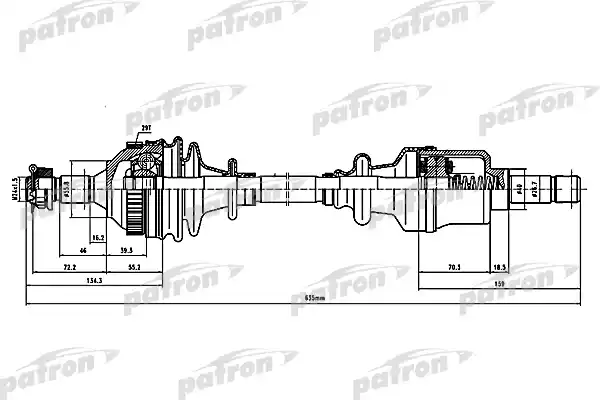 Полуось PATRON PDS1136