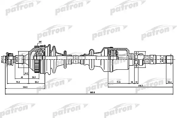 Полуось PATRON PDS1137