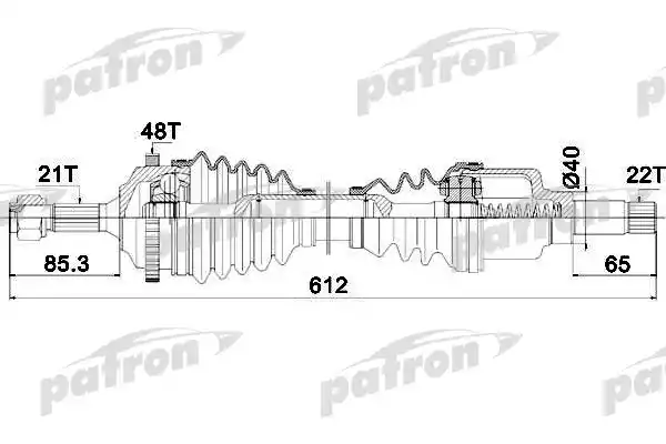 PDS1381 PATRON Полуось