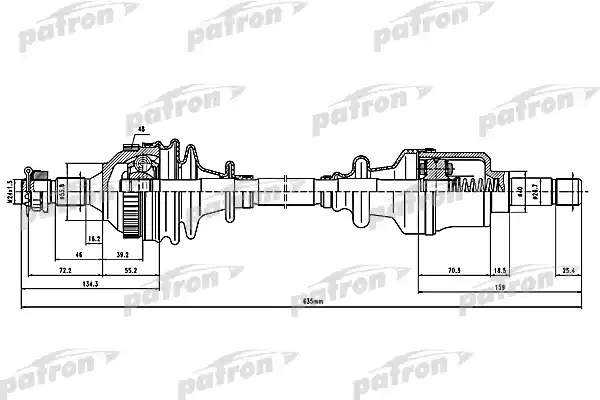 Полуось PATRON PDS1516