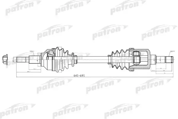 PDS2041 PATRON Полуось