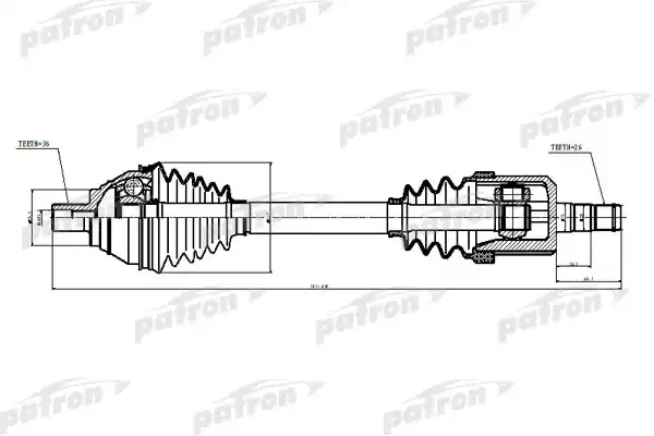 Полуось PATRON PDS6876