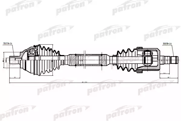 Полуось PATRON PDS6877