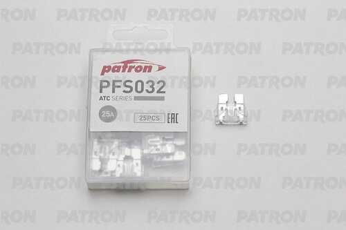 PFS032 PATRON Предохранитель пласт.коробка 25шт ATC Fuse 25A белый