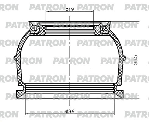 PSE6400 PATRON Пыльник шаровой опоры