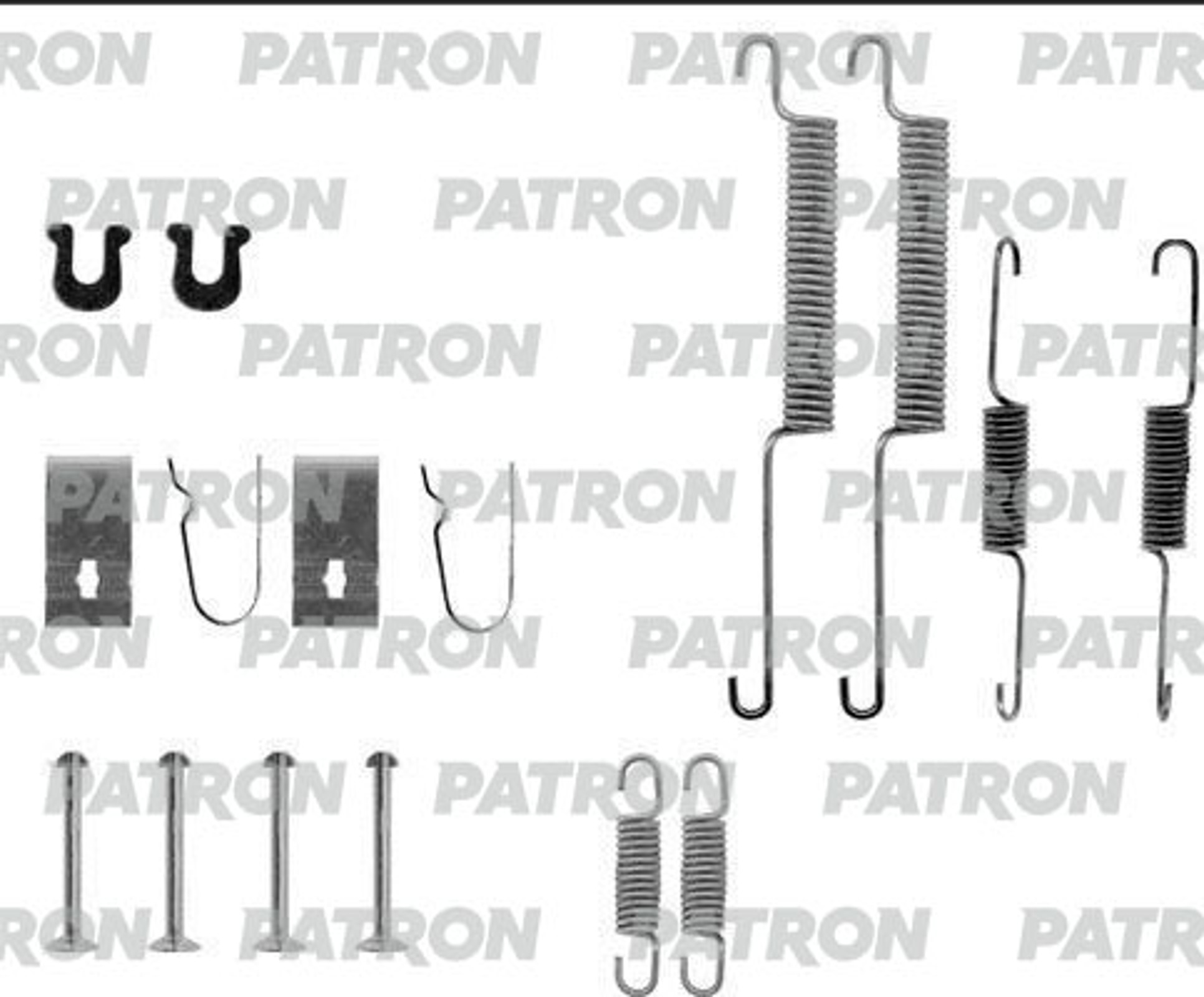 PSRK0071 PATRON Комплект монтажный тормозных колодок барабанных HONDA: ACCORD III 85-89, ACCORD III AERODECK 85-89, CIVIC I SHUTTLE 83-87, CIVIC II SHUTTLE 88-95, CIVIC IV 91-95, CIVIC IV КУПЕ