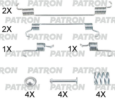 PSRK0249 PATRON Комплект монтажный тормозных колодок