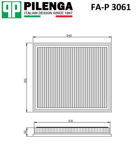 FA-P 3061 PILENGA FAP3061_фильтр воздушный!\ Ford Transit 2.2D 07>