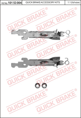 10153004 QUICK BRAKE Саморегулятор тормозных колодок к-т прав+лев