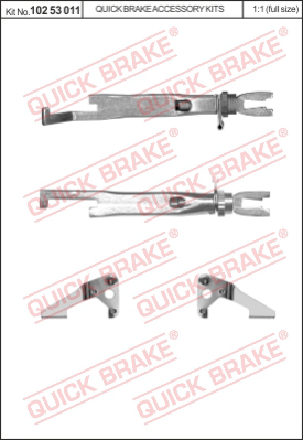 Комплект регулятора барабанного тормозного механизма QUICK BRAKE 10253011