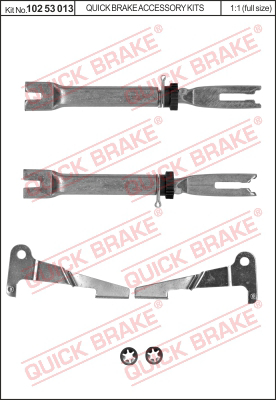 Комплект регулятора барабанного тормозного механизма QUICK BRAKE 10253013