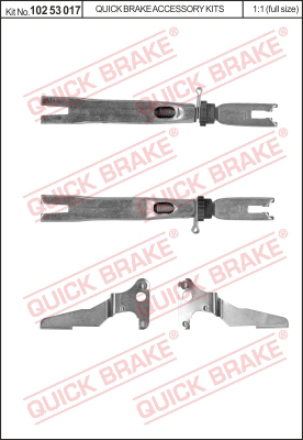 Комплект регулятора барабанного тормозного механизма QUICK BRAKE 10253017