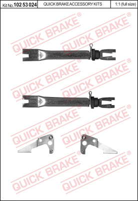 Комплект регулятора барабанного тормозного механизма QUICK BRAKE 10253024