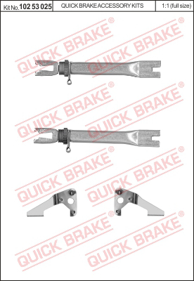 Комплект регулятора барабанного тормозного механизма QUICK BRAKE 10253025