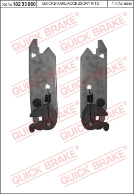 Комплект регулятора барабанного тормозного механизма QUICK BRAKE 10253060