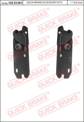 Комплект регулятора барабанного тормозного механизма QUICK BRAKE 10253061