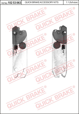 Комплект регулятора барабанного тормозного механизма QUICK BRAKE 10253063