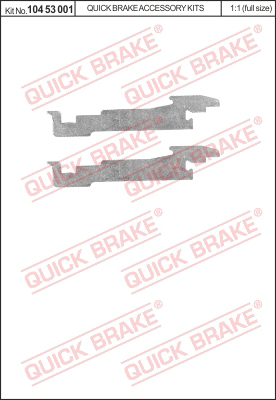 Комплект регулятора барабанного тормозного механизма QUICK BRAKE 10453001