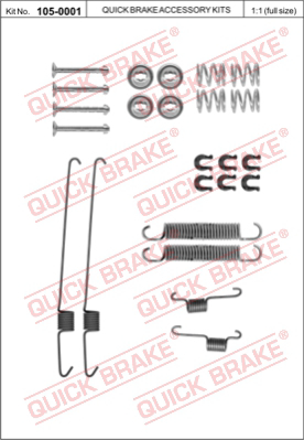 Комплектующие тормозной колодки QUICK BRAKE 105-0001