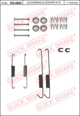Комплектующие тормозной колодки QUICK BRAKE 105-0002