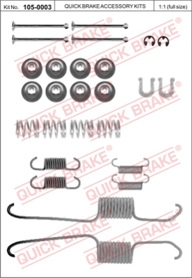 Комплектующие, тормозная колодка QUICK BRAKE 105-0003