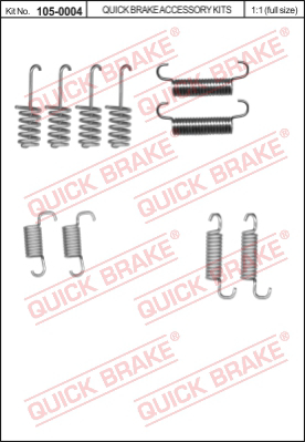 Комплектующие стояночной тормозной системы QUICK BRAKE 105-0004