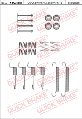 105-0008 QUICK BRAKE Комплектующие, стояночная тормозная система