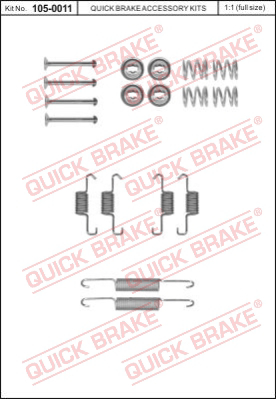 105-0011 QUICK BRAKE Комплектующие, стояночная тормозная система