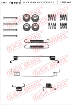 105-0014 QUICK BRAKE Ремкомплект стояночного тормоза