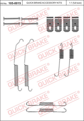 105-0015 QUICK BRAKE Комплектующие, тормозная колодка