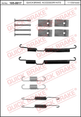Комплектующие тормозной колодки QUICK BRAKE 105-0017