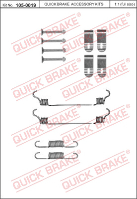 105-0019 QUICK BRAKE Комплектующие, стояночная тормозная система