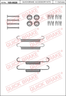 105-0020 QUICK BRAKE Комплектующие, стояночная тормозная система