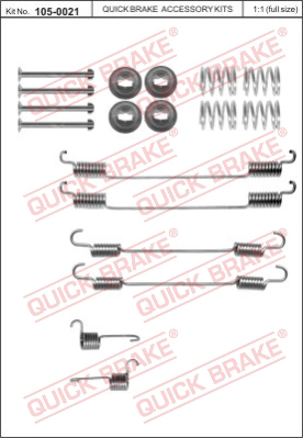 105-0021 QUICK BRAKE Комплектующие, тормозная колодка