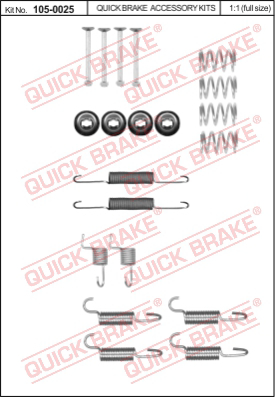 105-0025 QUICK BRAKE Комплектующие, стояночная тормозная система