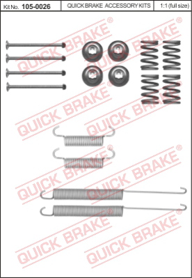 105-0026 QUICK BRAKE Комплектующие, тормозная колодка