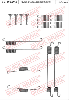 Комплектующие тормозной колодки QUICK BRAKE 105-0030