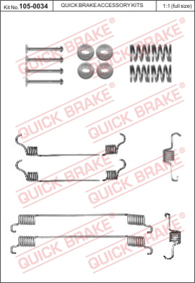 Комплектующие тормозной колодки QUICK BRAKE 105-0034
