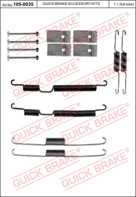 Комплектующие тормозной колодки QUICK BRAKE 105-0035