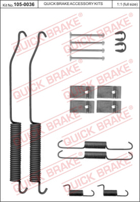 Ремкомплект стояночного тормоза QUICK BRAKE 105-0036