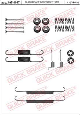 Комплектующие, стояночная тормозная система QUICK BRAKE 105-0037