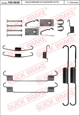 Комплектующие, тормозная колодка QUICK BRAKE 105-0038