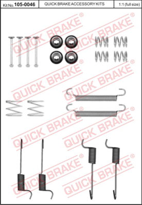 Комплектующие стояночной тормозной системы QUICK BRAKE 105-0046