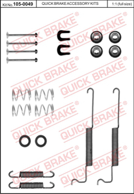 Комплектующие тормозной колодки QUICK BRAKE 105-0049