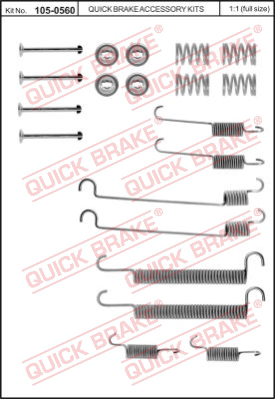 Комплектующие тормозной колодки QUICK BRAKE 105-0560