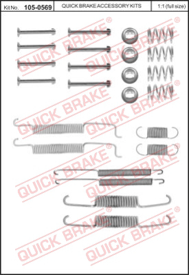 105-0569 QUICK BRAKE Комплектующие, тормозная колодка