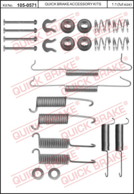 105-0571 QUICK BRAKE Комплектующие, тормозная колодка